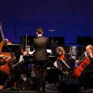 The Brooklyn Philharmonic performs at the World Financial Center.
