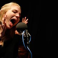 Delta Rae performs in the studio.