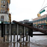 Surf Avenue hit hard by Hurricane Sandy in Coney Island.