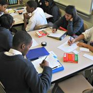 Students in Latin class at The Brooklyn Latin School. The school has the highest percentage of black and Latino students of the city's nine specialized high schools.