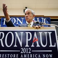 Republican presidential candidate Rep. Ron Paul (R-TX) speaks at the town hall in the Erickson Public Library during a campaign stop on December 8, 2011 in Boone, Iowa.