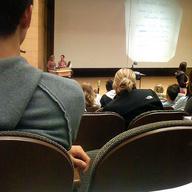 students in college lecture hall