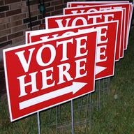 vote here signs