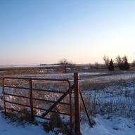 The snowy Kansan plains just outside of Greensburg, Kansas
