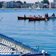 rowing on the lake in Oakland, CA