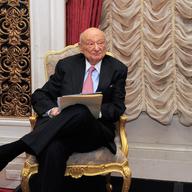 Former New York City Mayor Ed Koch at the celebration of his 85th Birthday in 2009