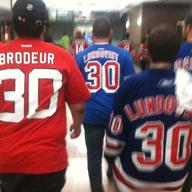 Rangers fans and Devils fans