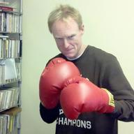 John Schaefer in boxing gloves