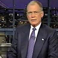 David Letterman giving his opening monologue on the Late Show, September 17, 2001.