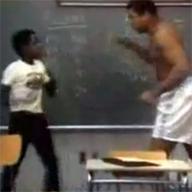 Muhammad Ali appearing in skit on the television program 'Candid Camera' in 1974