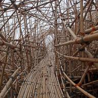 Bamboo sculpture on the roof of the Met