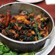 Three Cup Chicken at Ku-Shiang,  a Taiwanese restaurant in Flushing.