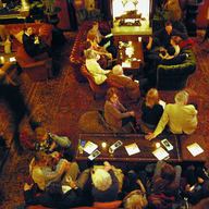 A shot of the crowd that gathered in the Jane Hotel ballroom on a recent Thursday night in the same room where the Titanic's surviving sailors once stood.