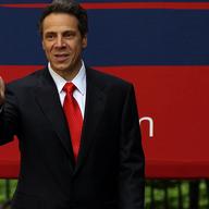 Attorney General Andrew Cuomo greets the crowd in the park where he officially announced on May 22 that he was running for governor of New York.