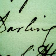 This piece by Moyra Davey called 'Darling' features the hand of Mary Wollstonecraft. It was taped, addressed, stamped and sent through the USPS to Davey's family before being photographed.