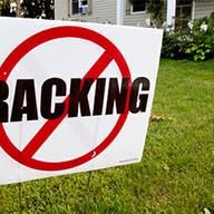 anti-Fracking sign