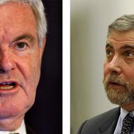 Newt Gingrich and Paul Krugman