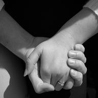 couple holding hands