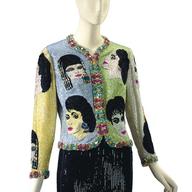 The auction includes items from five decades of Taylor's life, including this Versace beaded evening jacket from 1992 called "The Face." It features portraits of Taylor in her most prominent roles.