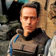 RESTREPO filmmakers Sebastian Junger (l.) and Tim Hetherington (r.) at Outpost Restrepo. Korengal Valley, Afghanistan, Kunar Province. 2007.