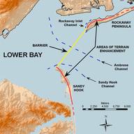 Lower bay storm surge barrier