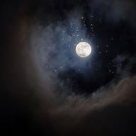 Moon and stars