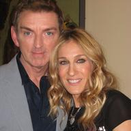 Michael Patrick King and Sarah Jessica Parker in the WNYC Studios