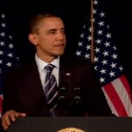President Barack Obama, giving a speech about the deficit at George Washington University on April 13, 2011.