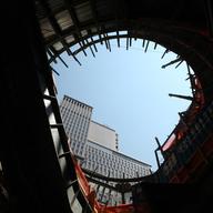 Fulton Street Transit Center open sky light