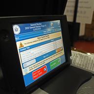Mid-term election day 2010 voting machine problem at JHS 50 in Williamsburg, Brooklyn