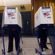 Mid-term election day 2010 voting at St. Cecelia polling station in Williamsburg, Brooklyn