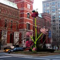 Rendering of artist Will Ryman’s The Roses (2011) on Park Avenue.