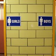 School photos, bathroom, boys and girls