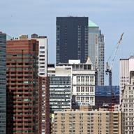 View of World Trade Center from the Brooklyn Bridge, Aug. 13, 2010