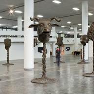 Ai Wei Wei's "Circle of Animals/Zodiac Heads" installed at the Venice Biennale.