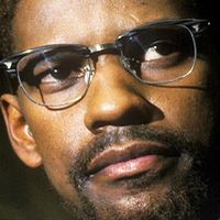 Denzel Washington playing Malcolm X