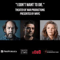 Acclaimed actors Bill Camp, Oscar Isaac, and Kathryn Erbe perform for WNYC/Theater of War production