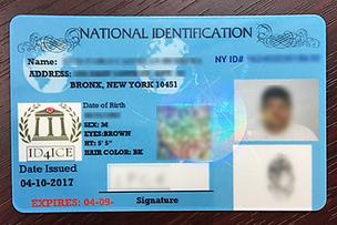 'National Identification' card Carlos Davila trademarked and manufactures himself.