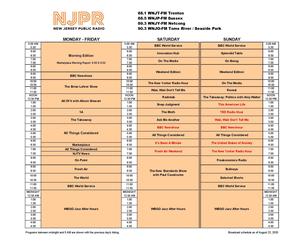 NJPR schedule change