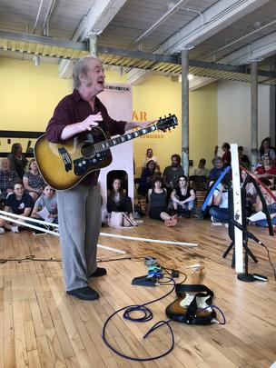 Mark Stewart with Gunnar Schonbeck eclectic instrument collection/exhibit