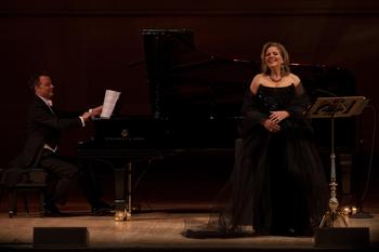 Renée Fleming accompanied by Bradley Moore on piano.
