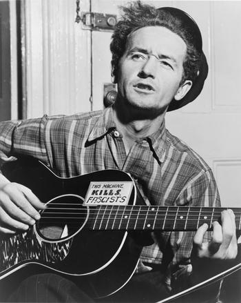 Woody Guthrie in New York City, ca. 1943. 