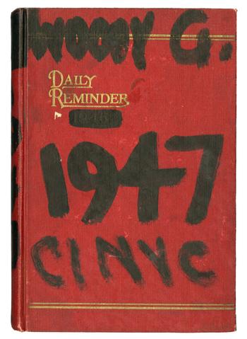 One of Woody Guthrie’s notebooks from Coney Island, New York, 1947.