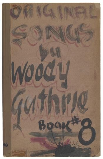 One of Woody Guthrie’s notebooks from Coney Island, New York, 1945-1949. 