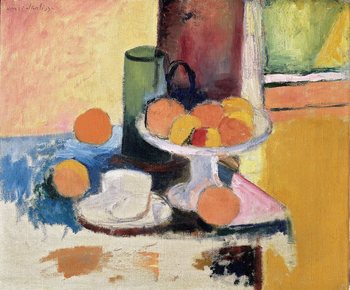 Henri Matisse (French, 1869–1954). Still Life with Compote and Fruit. 1899. Oil on canvas, 18 1/8 x 21 7/8 in. (46 x 55.6 cm). Henri Matisse (French, 1869–1954). Still Life with Compote and Fruit. 1899. Oil on canvas, 18 1/8 x 21 7/8 in. (46 x 55.6 cm).