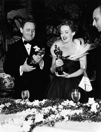 Spencer Tracy and Bette Davis, 1938 (11th) Academy Awards®.