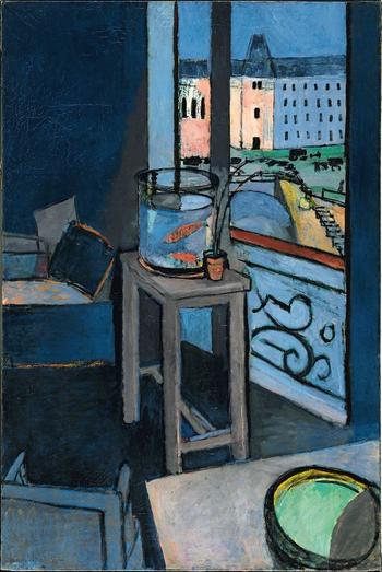 Henri Matisse (French, 1869–1954). Interior with Goldfish. 1914. Oil on canvas, 57 7/8 x 38 3/16 in. (147 x 97 cm)