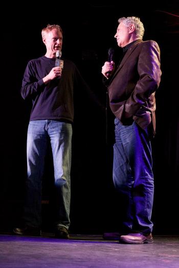 John Schaefer and John Corigliano at (Le) Poisson Rouge on April 29, 2013