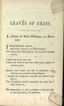 whitman leaves of grass