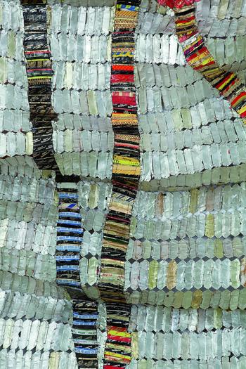 Detail of El Anatsui's Delta, 2010. Photo Courtesy Jack Shainman Gallery, New York.